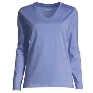 NWT Lands End Women’s Size Small Long Sleeved V Neck T Shirt
